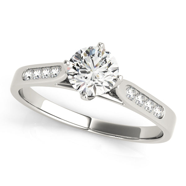 Bright-Cut-Channel-Round-Diamond-Solitaire-Ring-White-Gold-Front-View