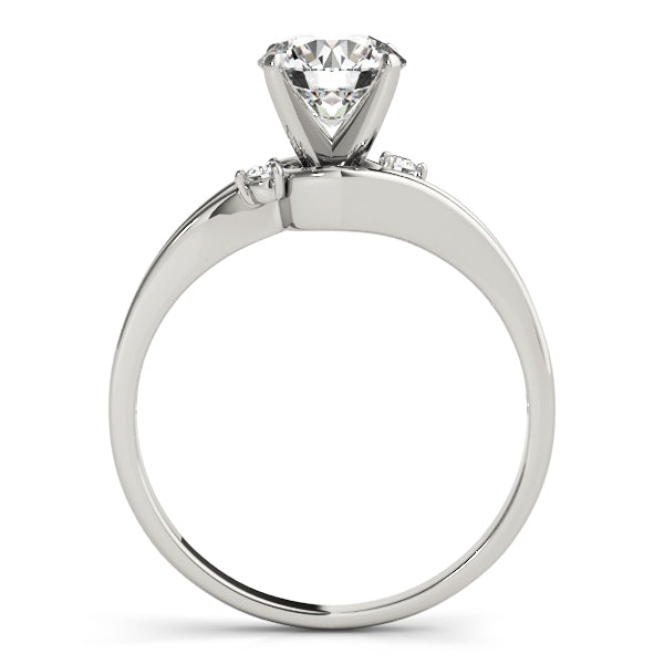 Side structure and prong setting details of the modern two-stone accent diamond ring