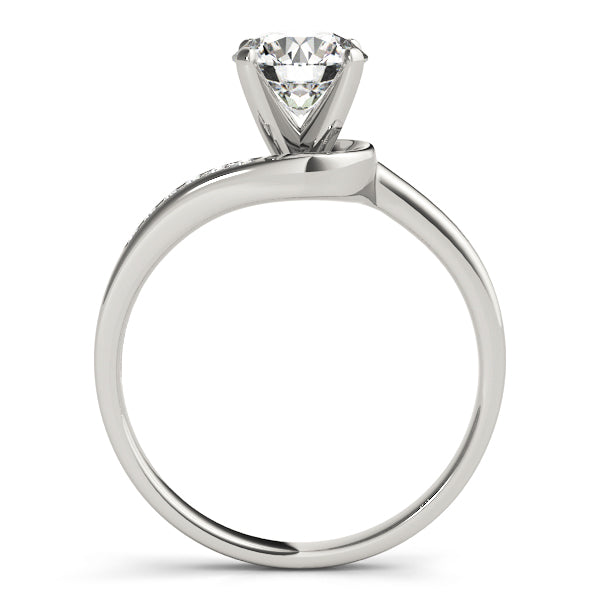 the modern pave accent diamond ring in 14K white gold.