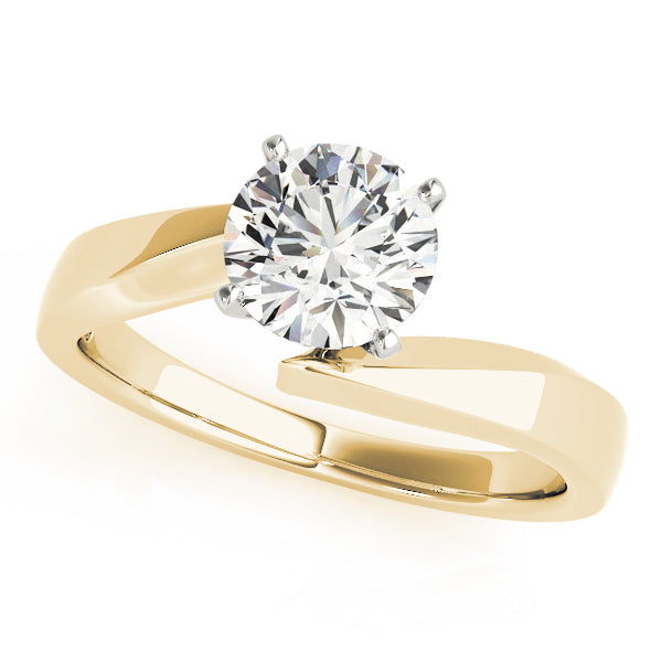 Round-Brilliant-Cut-Diamond-Solitaire-Ring-14K-Yellow-Gold-Front-View