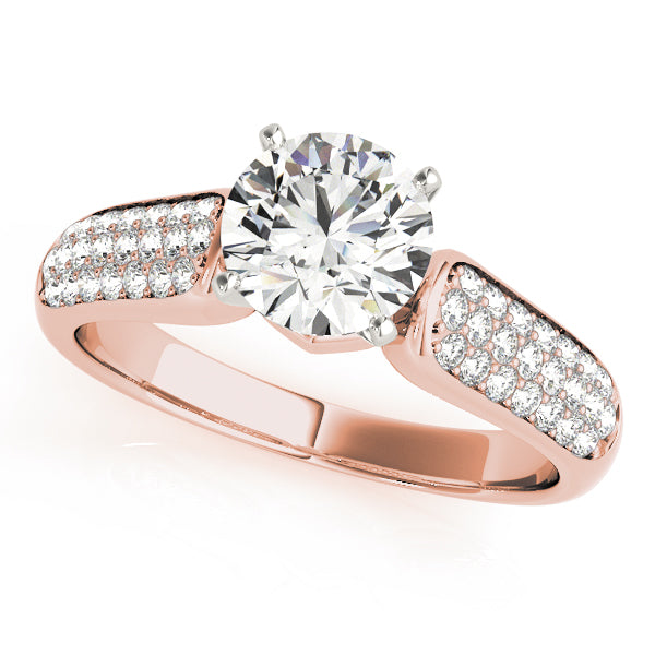 Glamorous 14k rose gold wedding ring