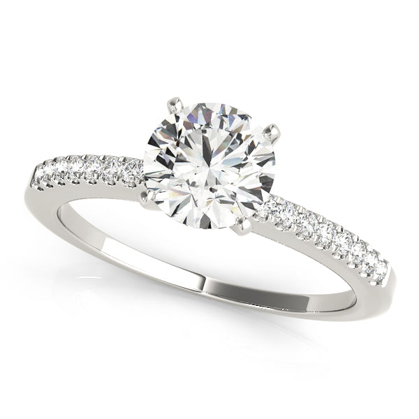 brilliant round lab grown diamond engagement ring