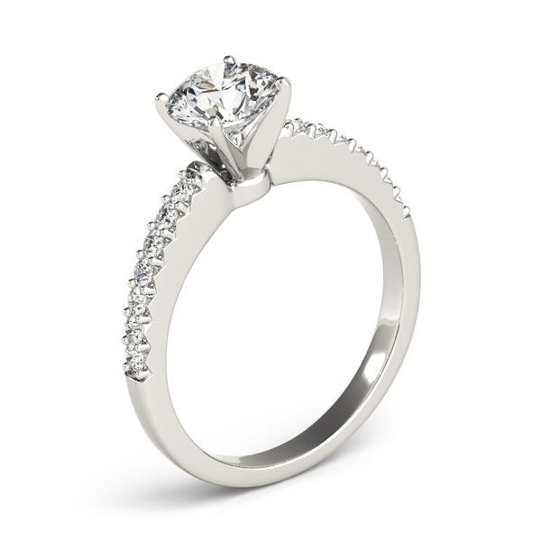 timeless brilliance of the 14K white gold diamond ring.