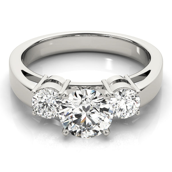 Handcrafted 3-Stone Lab-Grown Genuine Diamond Ring for Her