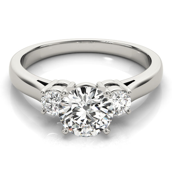 Classic Lab-Created Diamond Trilogy Ring in white gold