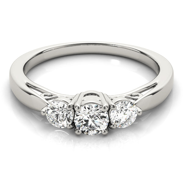Vintage Style 3-Stone Lab-Created Diamond Ring