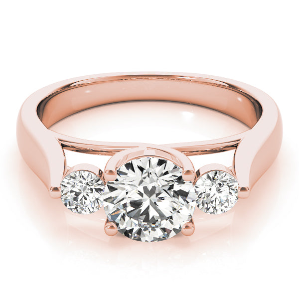 Handcrafted 3-Stone Lab-Grown Diamond Ring with Side Diamond 