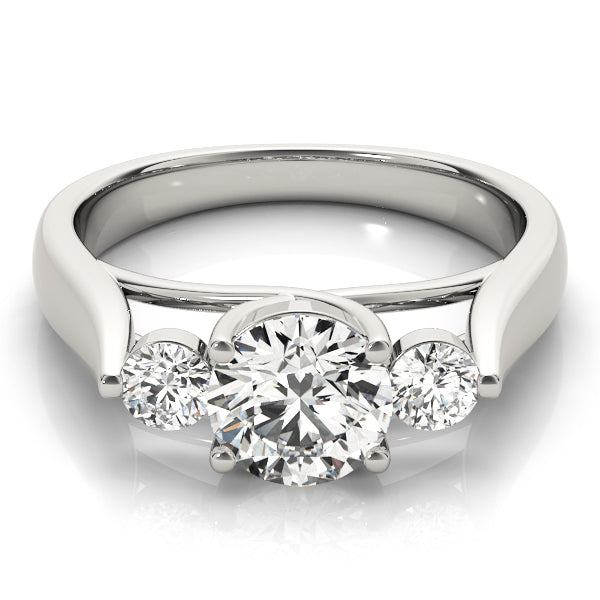 Lab-Grown-Diamond-3-Stone-Ring-in prong Set