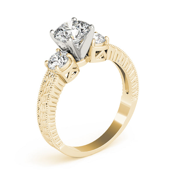Classic 1.50Ct Three-Stone Lab-Grown Diamond Ring in 14K yellow Gold