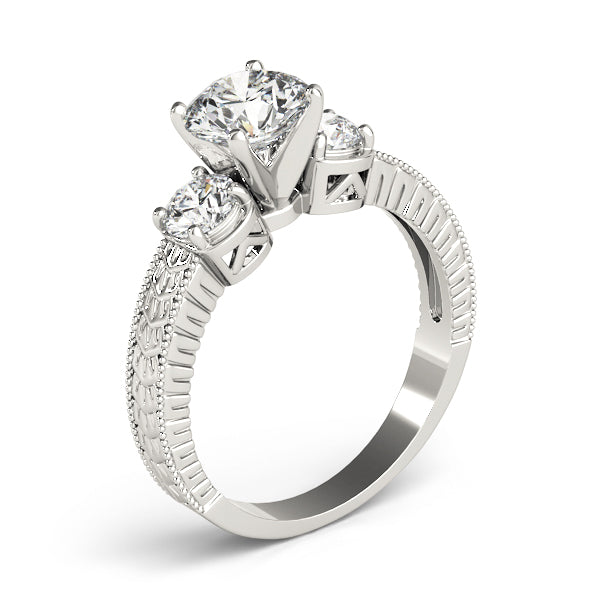 Classic 1.50Ct designer Three-Stone Lab-Grown Diamond Ring in 14K Gold