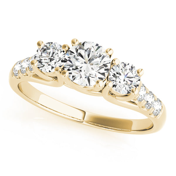 3.20Ct Luxury Three-Stone Lab Grown Diamond Ring