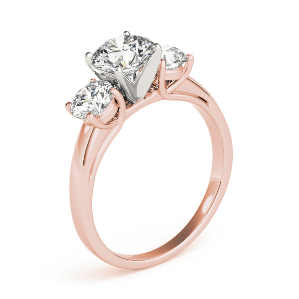 Big Sparkle, Better Value: Lab Grown 3-Stone Statement Ring in Rose Gold
