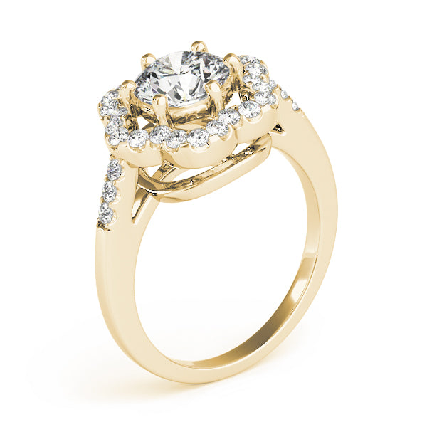 side view of a yellow gold  ring