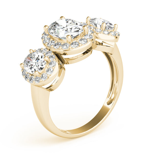 Sophisticated 2.50Ct Oval & Round Brilliant Design