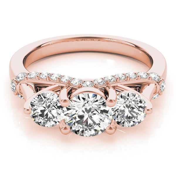 Pure Elegance: 1.45Ct Lab Grown Diamond 3-Stone Ring.
