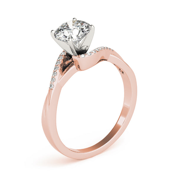 rose gold twisted diamond ring