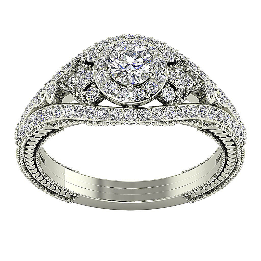 DesignerHalo14kWhiteGoldWeddingRing