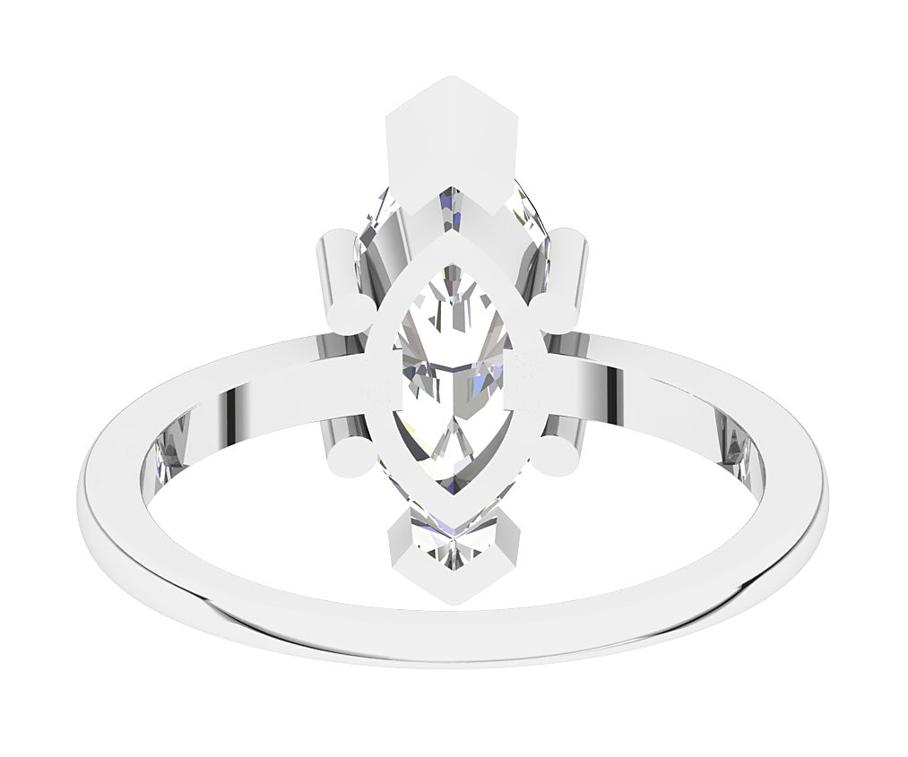 DesignerSolitaireEngagementRing14kWhiteGold