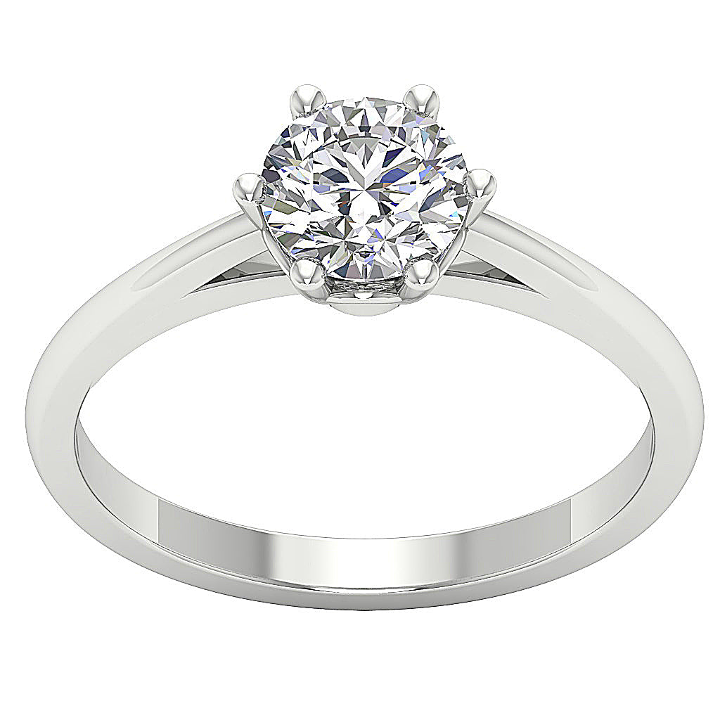 DesignerSolitaireEngagementRing14kWhiteGold