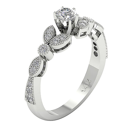 DesignerSolitaireAnniversaryRing14kWhiteGold