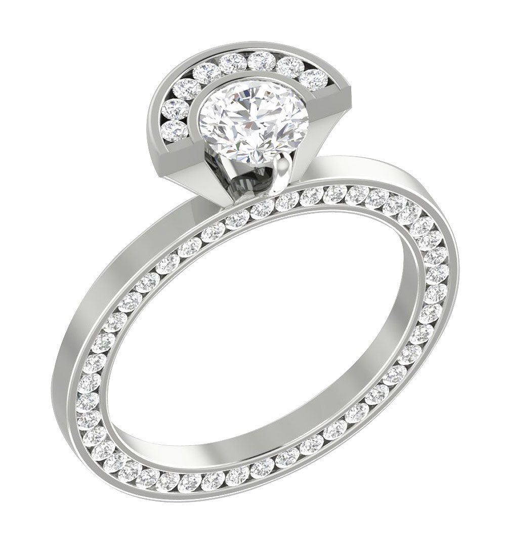 DesignerSolitaireAnniversaryRing14kWhiteGold