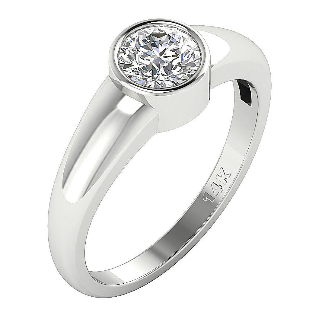 DesignerSolitaireRing14kSolidGold
