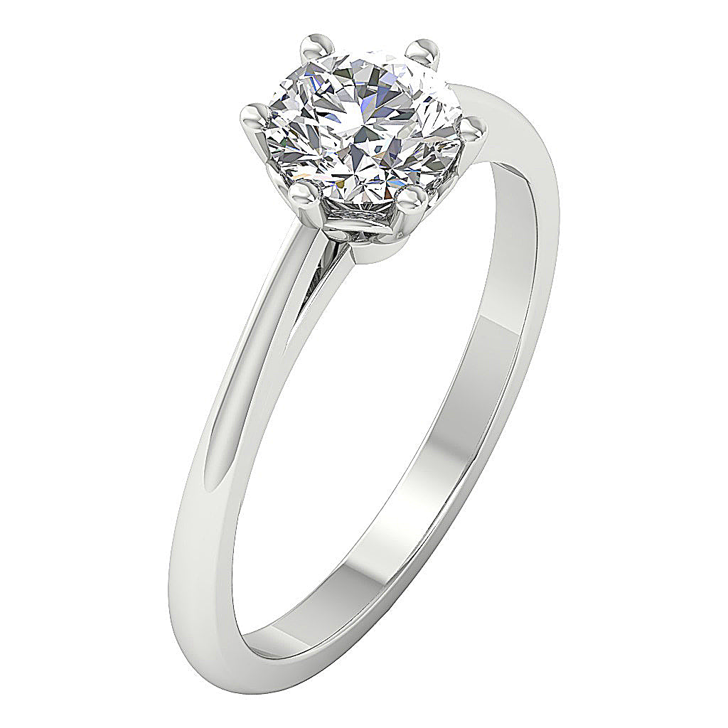 DesignerSolitaireRingNaturalDiamond14kWhiteGold