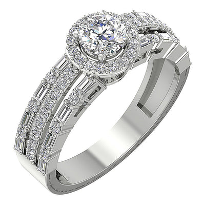 DesignerSolitaireRingRoundDiamond14kWhiteGold