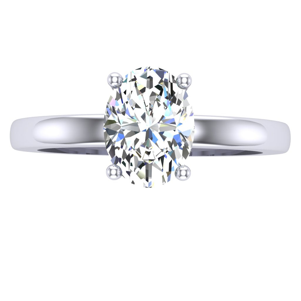 DesignerOvalDiamond14kWhiteGoldRing