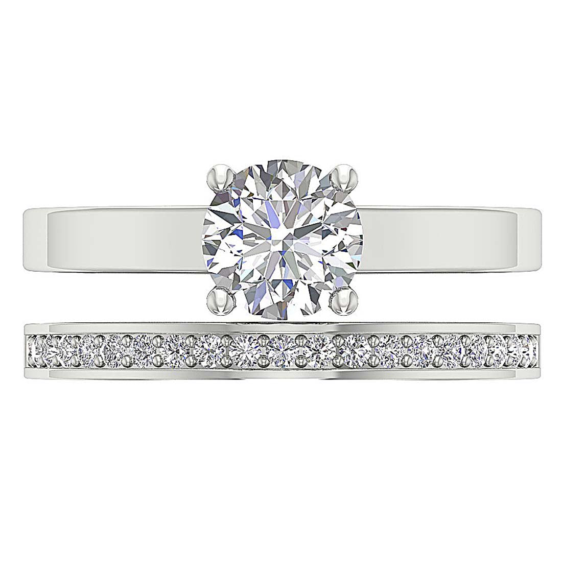 DesignerRoundDiamond14kWhiteGoldRing