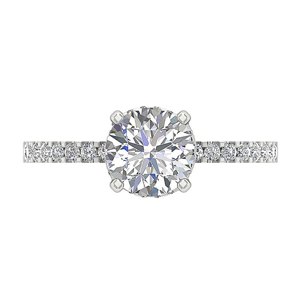 DesignerRoundDiamond14kWhiteGoldRing