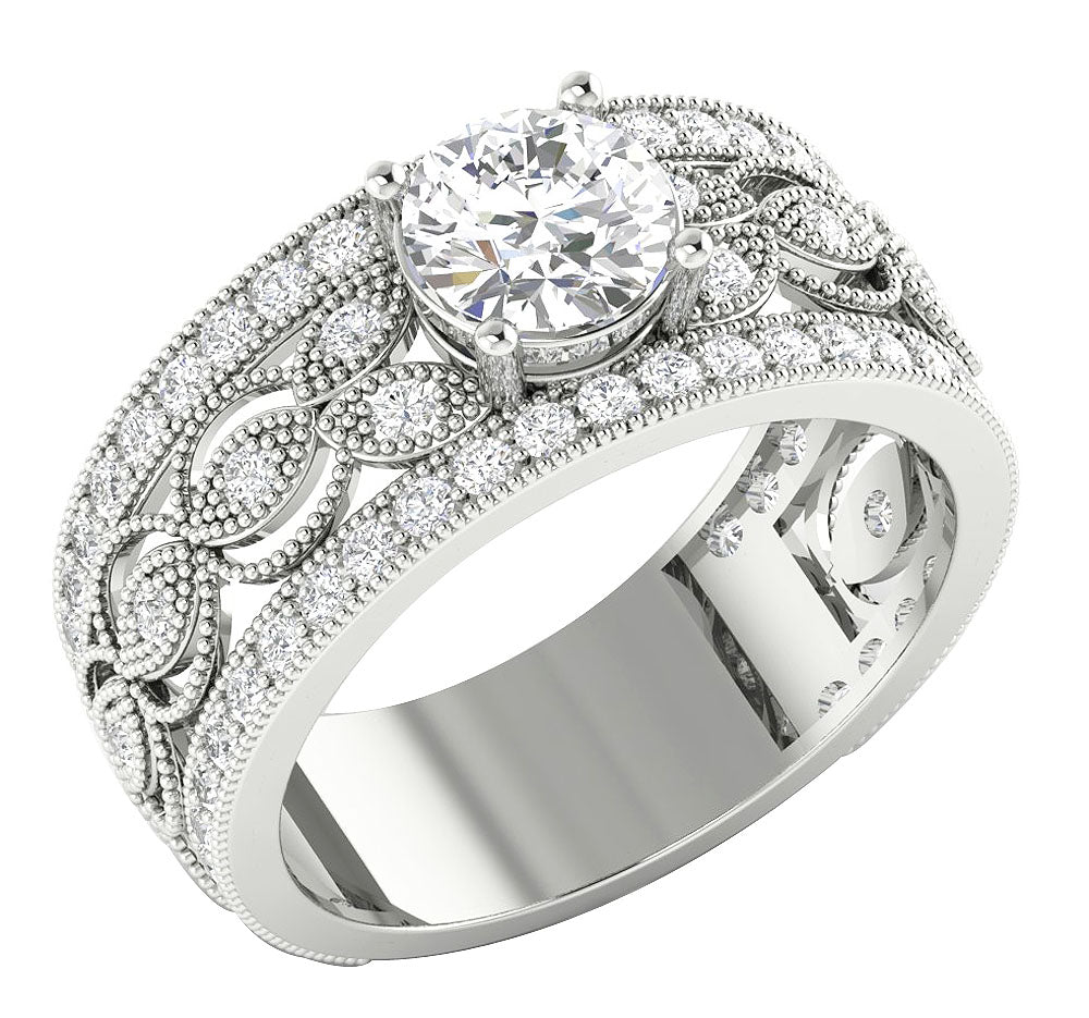 SideViewDesignerSolitaireRingSet14kWhiteGold