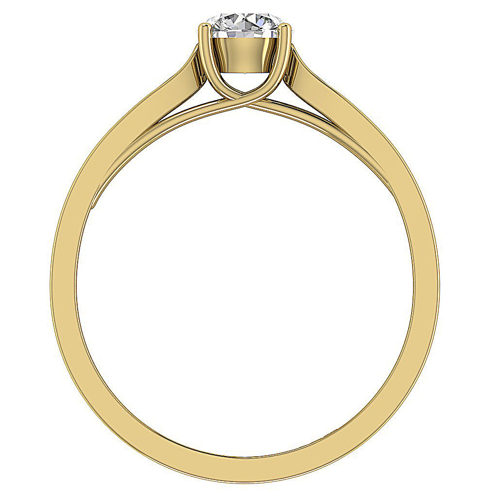 GenuineDiamondYellowGoldRingFrontView