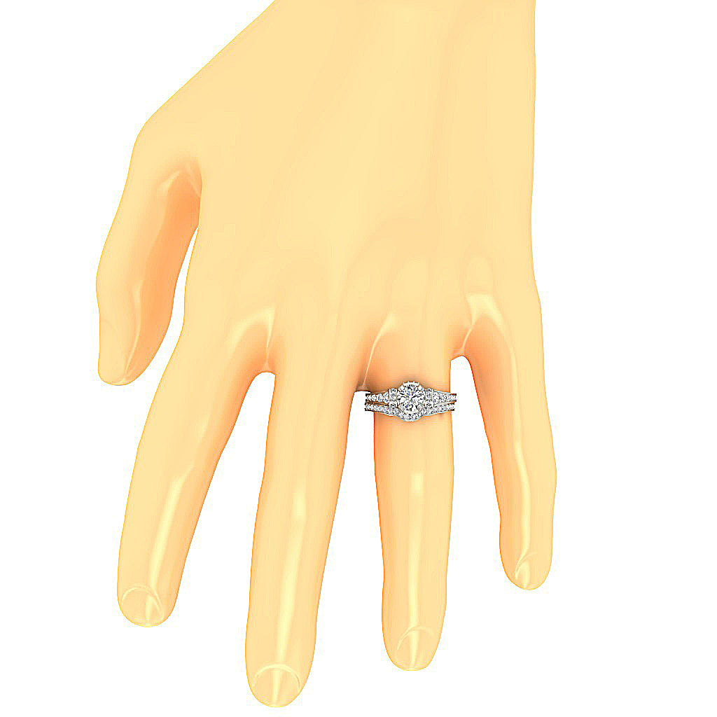 RoundCutDiamondAnniversaryRingonFinger