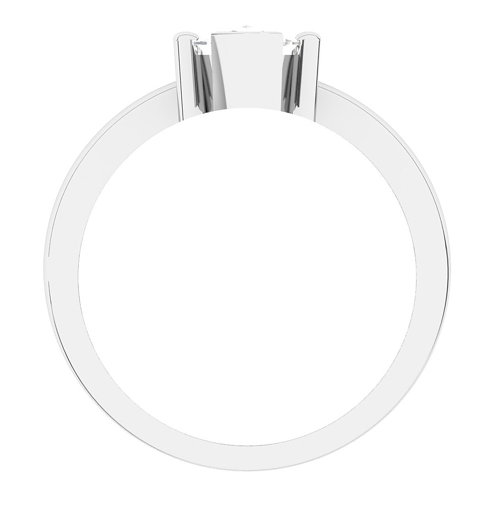 FrontViewRoundCutDiamondSolitaireRing