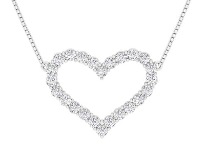 Genuine_Diamond_Heart Pendant_Necklace