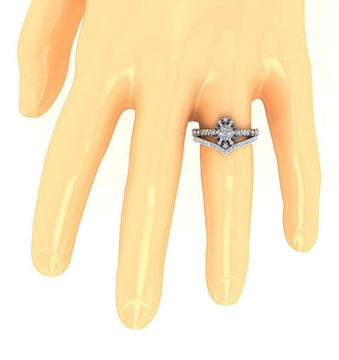 OnFingerBridalAnniversaryRingSet