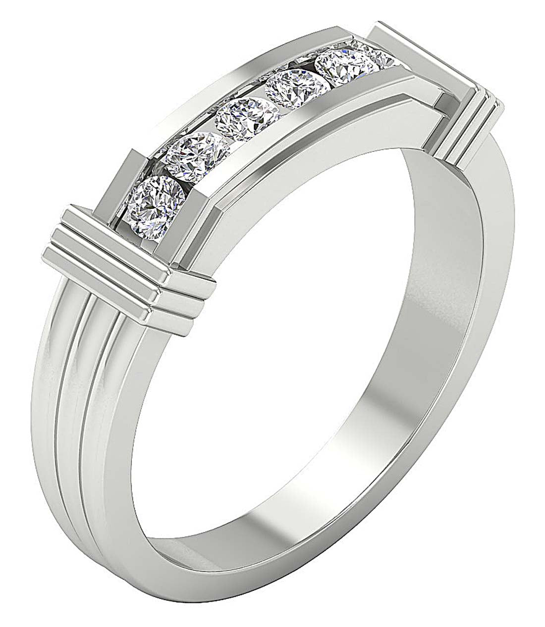 SideViewRoundDiamondRing14kSolidGold