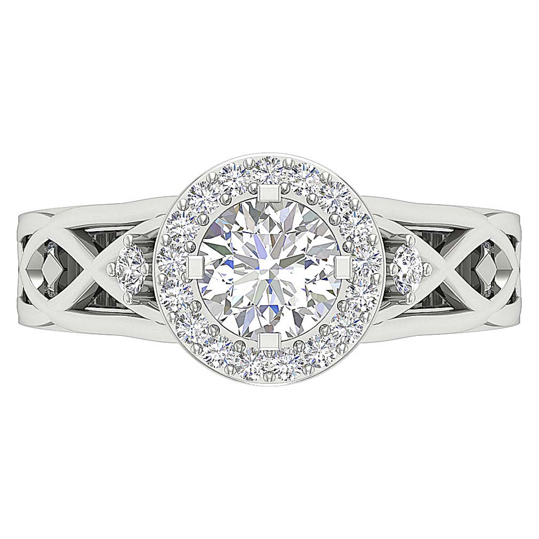 RoundCutDiamondSolitaireAnniversaryRingTopView