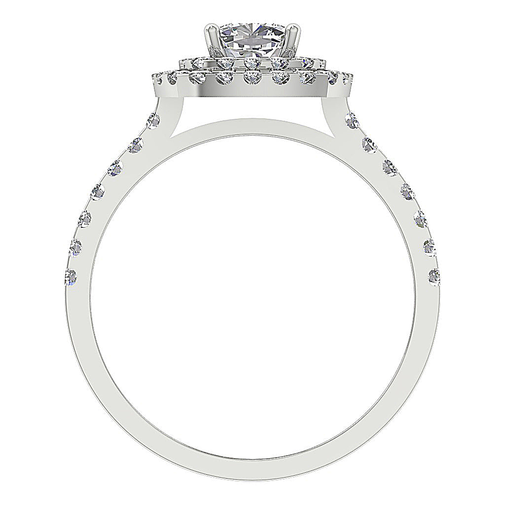 FrontViewRoundDiamondRing14kSolidGold
