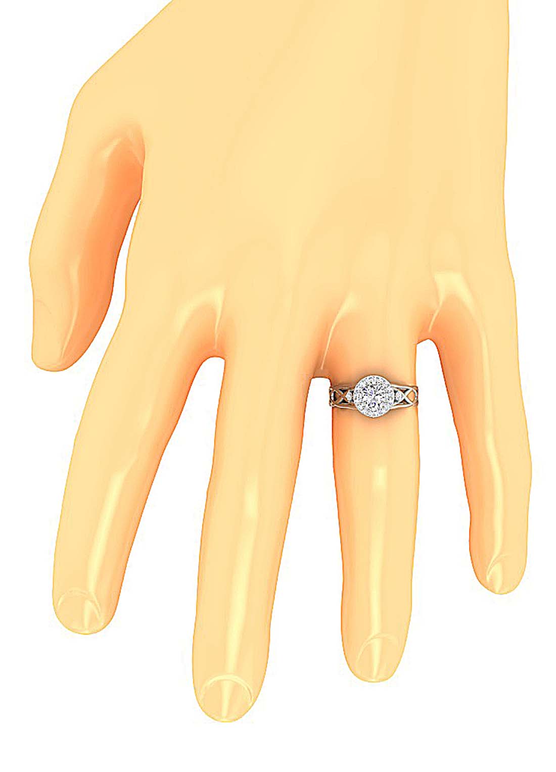 WhiteGoldSolitaireRingonFinger