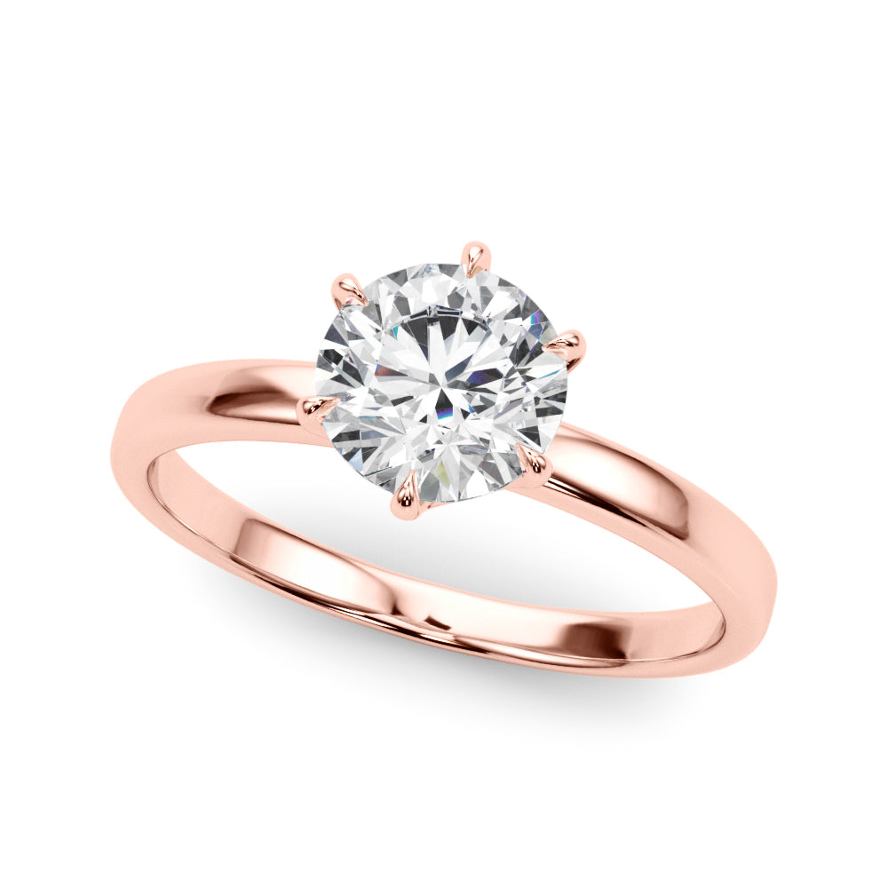 VS-F Lab Diamond Ring in Rose Gold.