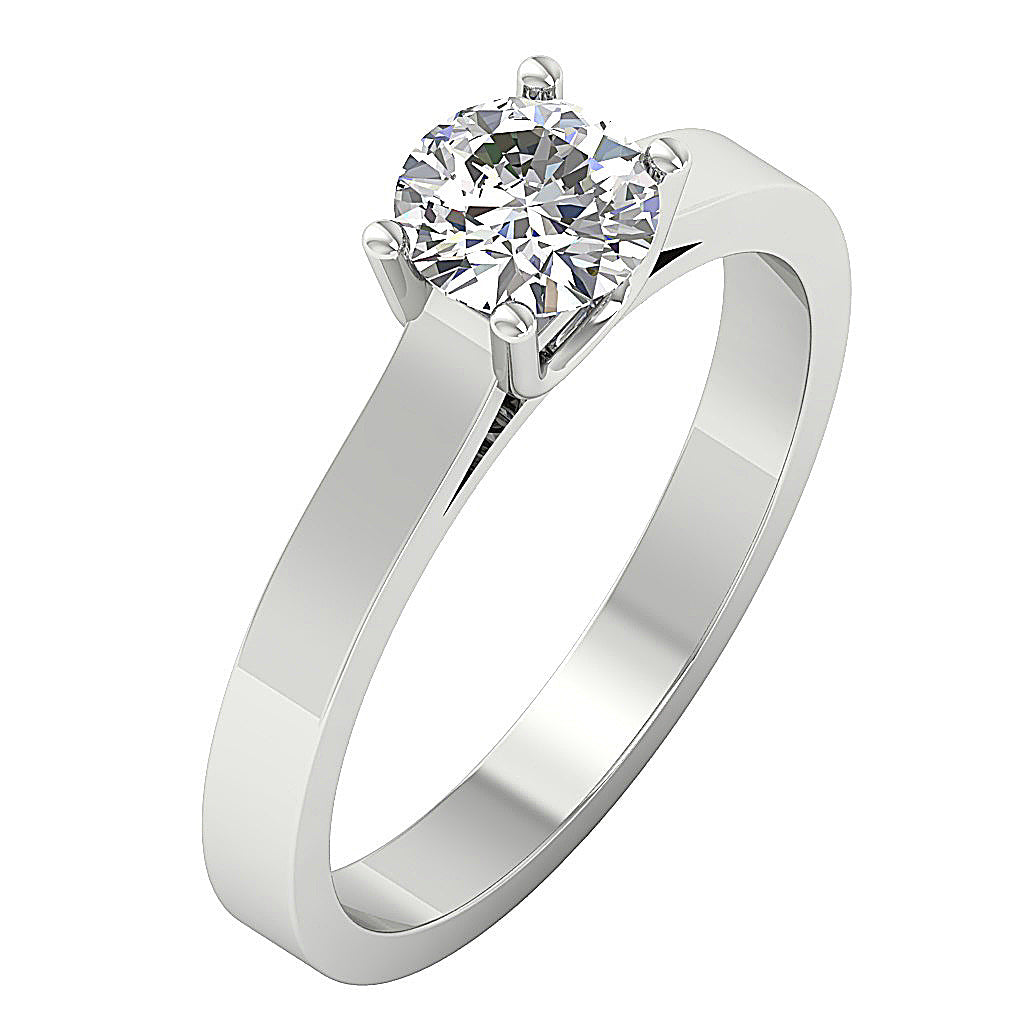 2.50 Carat VS F Lab-Grown Diamond Solitaire Ring in White Gold