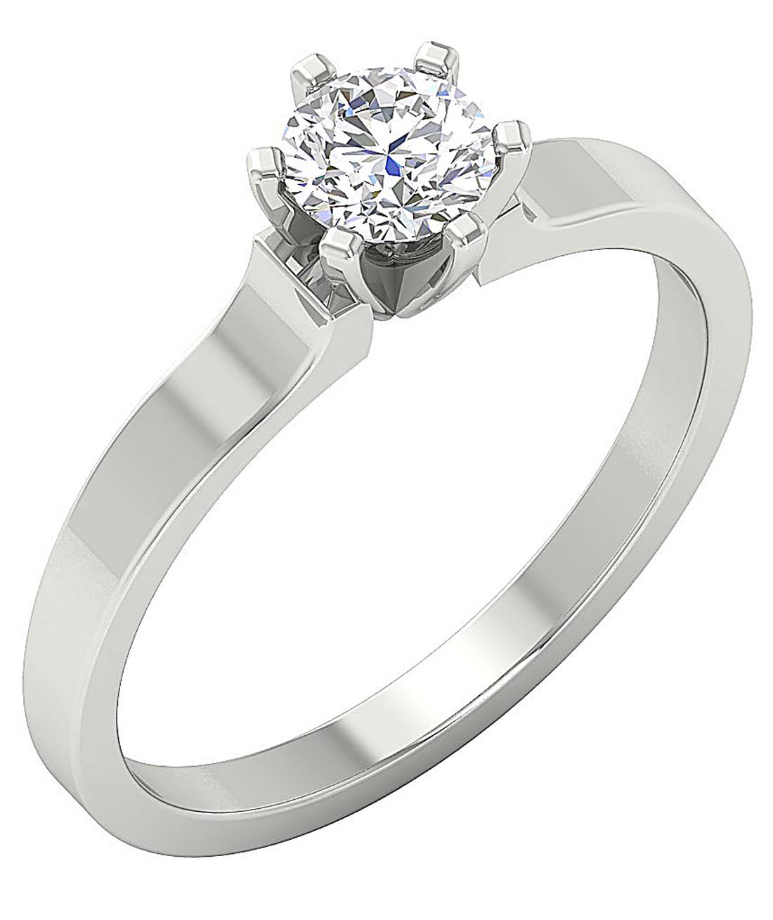 Massive 4.00 carat lab diamond engagement ring in 14K gold