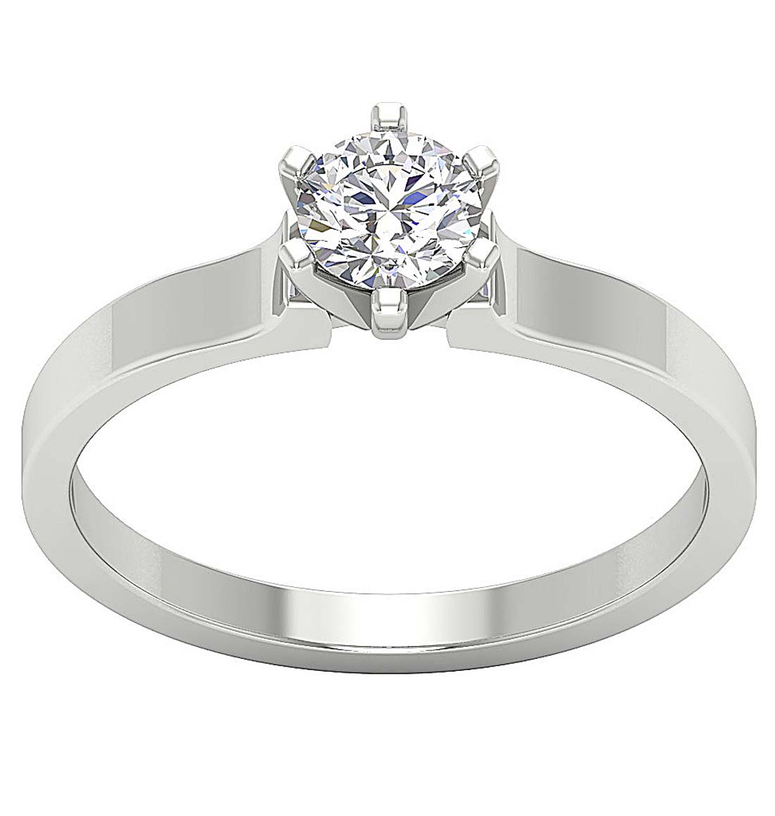 3.00 carat VS F lab grown diamond solitaire ring top view
