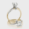 Yellow Gold Crossover Solitaire Ring