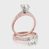 Round Cut Lab Grown Diamond Ring in Rose Gold
