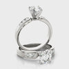 Bold Channel-Set Cathedral Diamond Engagement Ring