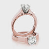 360° Luxury Reveal: Tapered Cathedral Diamond Solitaire Engagement Ring