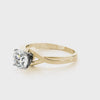 Round Diamond Solitaire with Matte and Polish Contrast Band